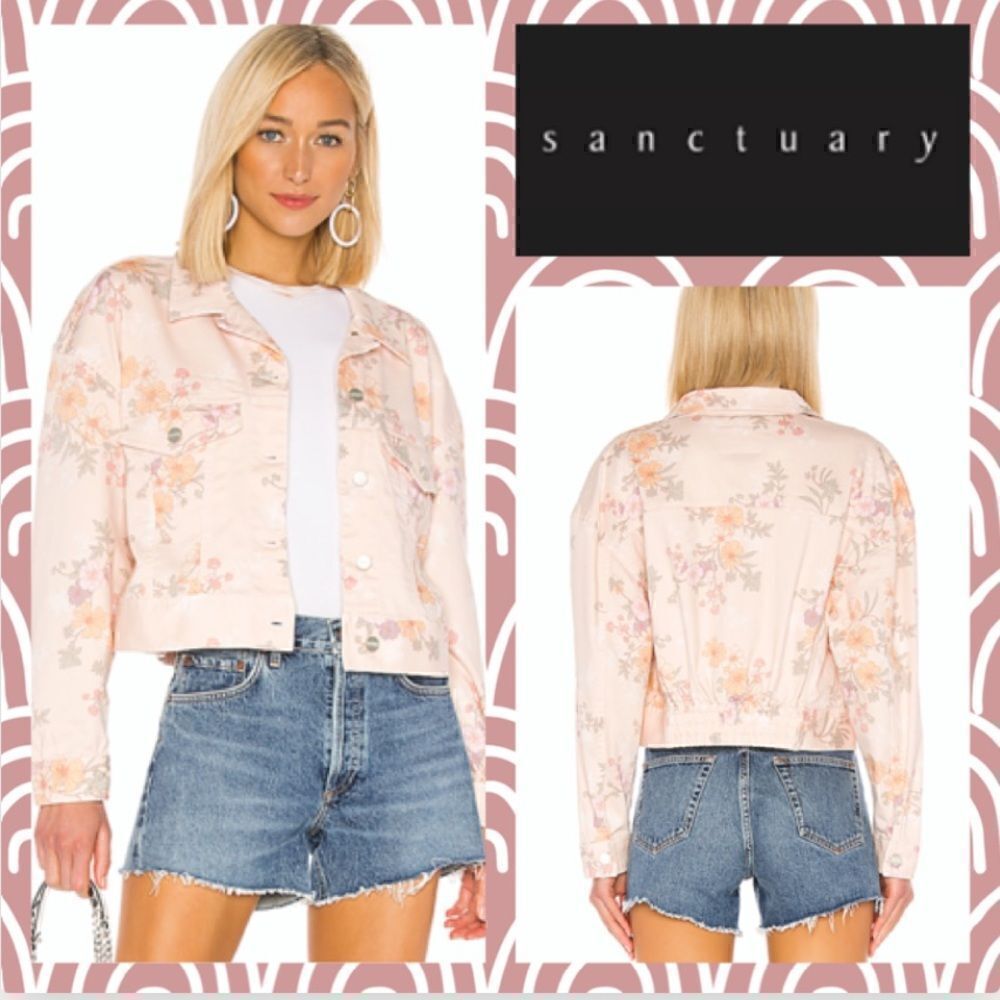 ⭐️NWT MSRP $139 Sanctuary Retro Jacket in Washed Garden Girl Size Large